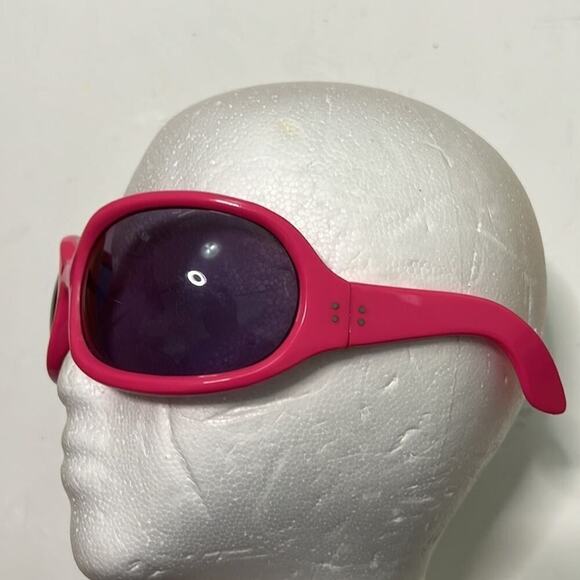VINTAGE BUGEYE PINK SUNGLASSES WRAPAROUND MADE‎ IN ITALY - Picture 3 of 14